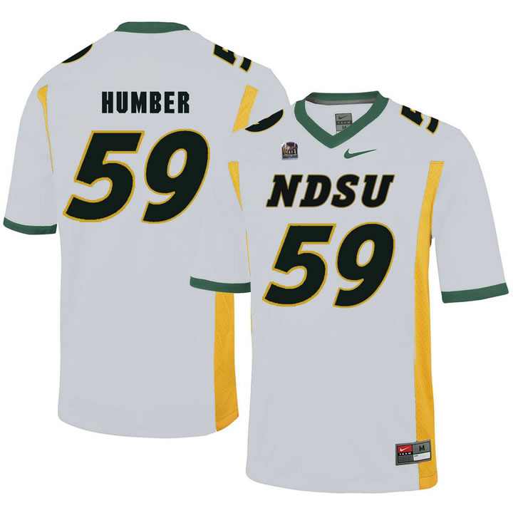 North Dakota State Bison #59 Ramon Humber White College Football Jersey